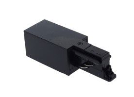 3 fase rail power connector links zwart