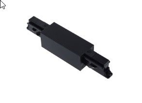 3 fase rail rechte connector zwart