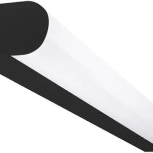 LED spiegelarmatuur Softshine 90 cm zwart IP44 badkamer verlichting