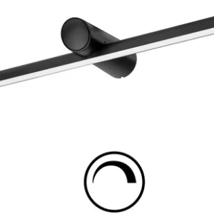 LED Spiegelarmatuur Spigo IP44 IK10 60cm 4-6,5W 300-550lm 2700-4000K fase dimbaar zwart